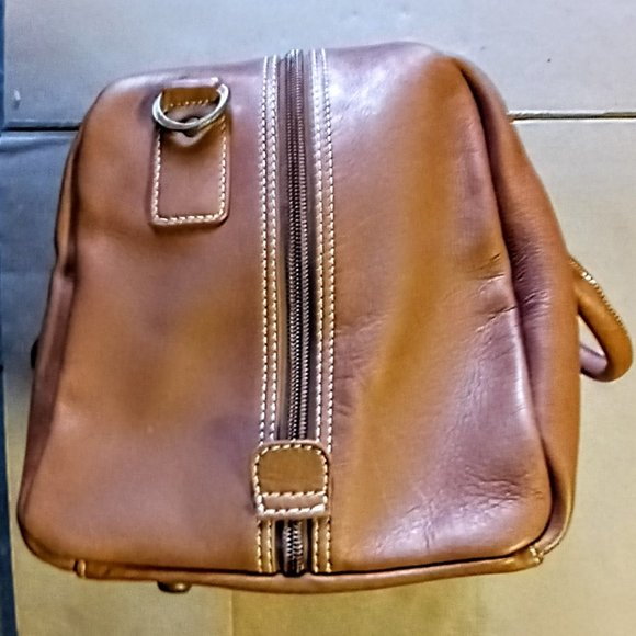Links and Kings Tan Leather Club Duffle - Picture 7 of 8